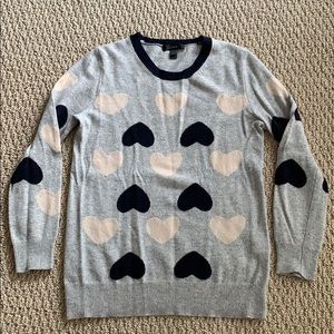 J Crew Hearts Sweater XS